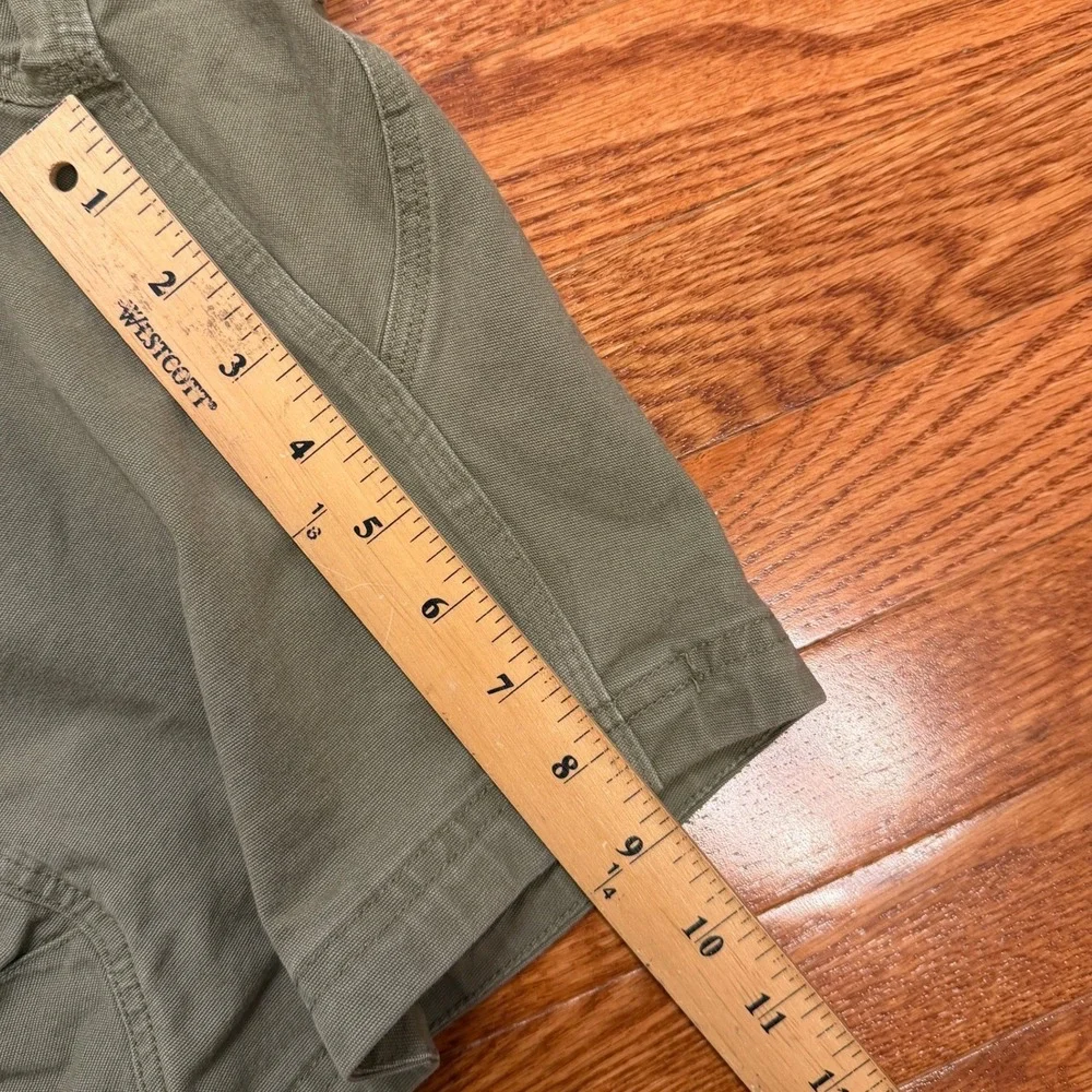 Duluth Trading Co Flex Fire Hose Cargo Shorts Mens 40 Standard Fit Green Utility